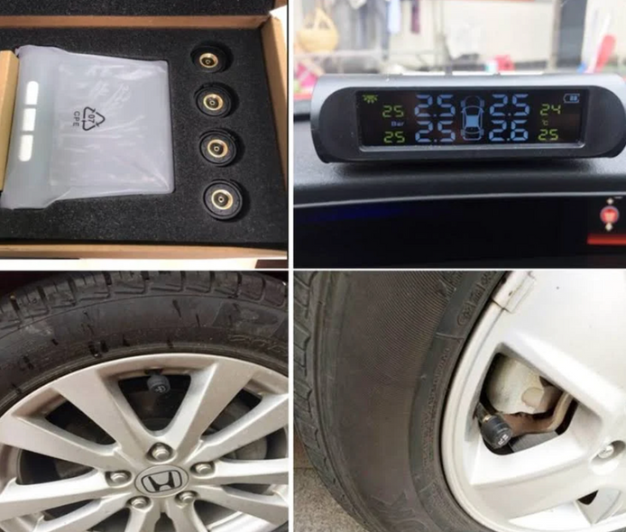 Система контролю тиску в шинах TPMS на сонячній батареї ковпачки на колеса з легким монтажем