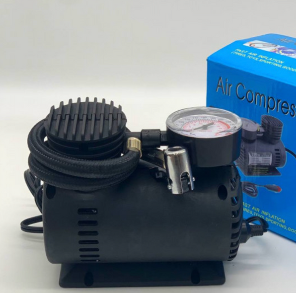 Автомобильный насос Air Compressor DC-12V 250 PSI с манометром компрессор