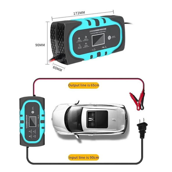 Зарядний пристрій для акумуляторів 12V6A/ Автомобільна зарядка для акумулятора
