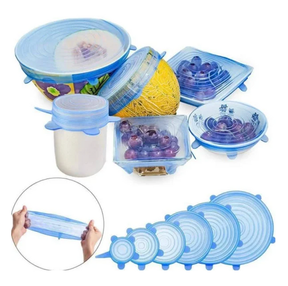 Силиконовые крышки универсальные Super Stretch Silicone Lids