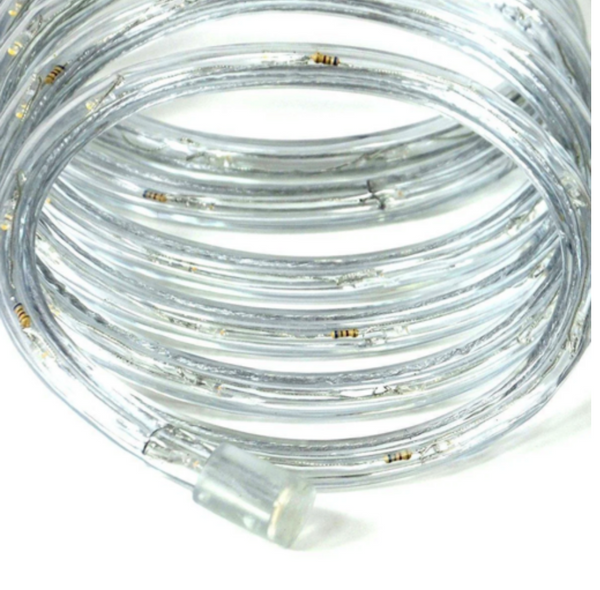 Гірлянда Дюралайт Тепло-Білий, 2-жили, 100м, ⌀13мм, 24Led/м, IP65 Кратність різання 2м