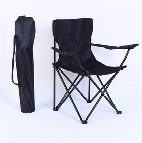 Стілець туристичний розкладний до 100 кг складний стілець, крісло для походів у чохлі Black