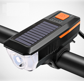 Велосипедний ліхтар із сонячною батареєю + дзвінок LY-17 з білим світлом Orange