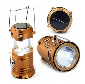 Ліхтар лампа кемпінг 5800T/5808-1W+6LED із сонячною батареєю та павербанком
