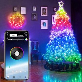 Світлодіодна Гірлянда Fairy Lights Smart 10м 100LED RGB Bluetooth управління з телефоном додатком, USB