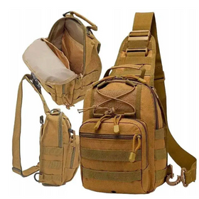 Рюкзак тактичний через плече на 5 л, Пісок A74 / Чоловіча армійська сумка / Одноямкова сумка / Барсетка
