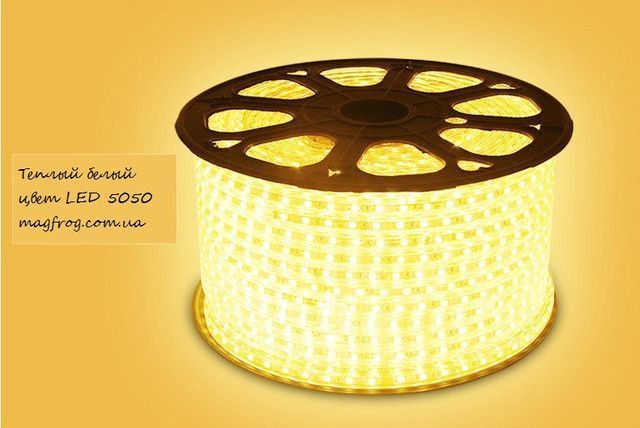 Світлодіодна стрічка Led 5050 білий теплий колір