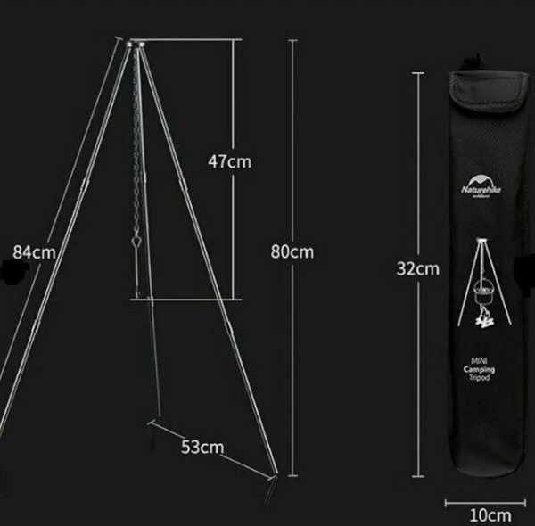 Тренога трехсекционная для котелка Naturehike light tripod nh17s00s-g (ma-92) алюминиевая