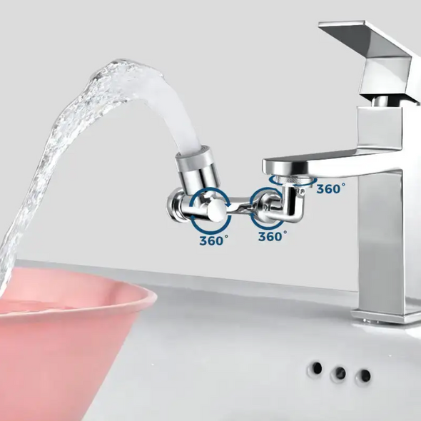 Насадка аэратор на кран для экономии воды Faucet Splash Head с поворотом на 1080° и двумя режимами распыления (серебристый)