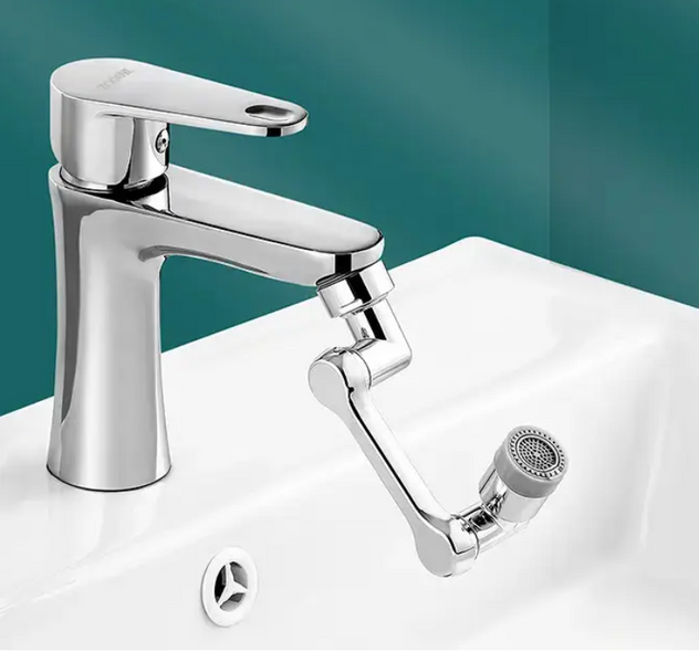 Насадка аэратор на кран для экономии воды Faucet Splash Head с поворотом на 1080° и двумя режимами распыления (серебристый)