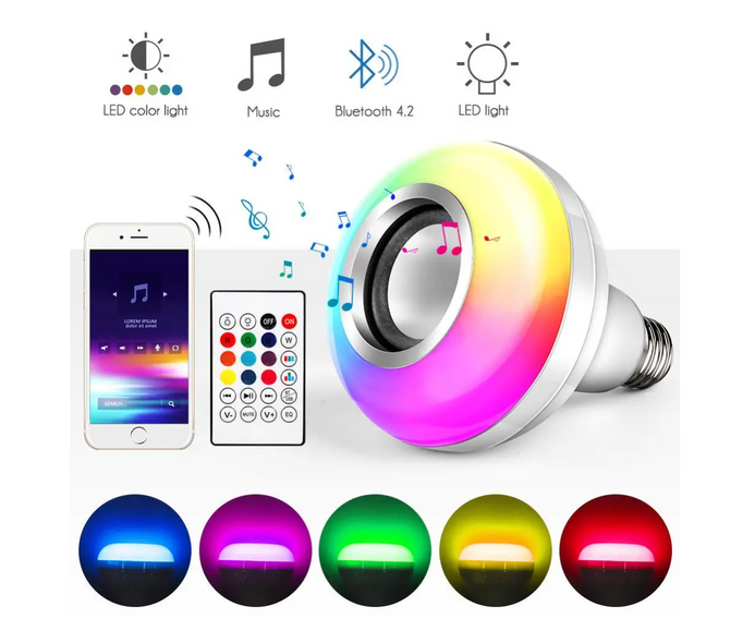 Музична лампочка E27 12W RGB із USB Bluetooth