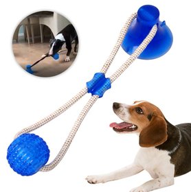 Іграшка для домашніх тварин м'яч на мотузці з присоск SL-1126