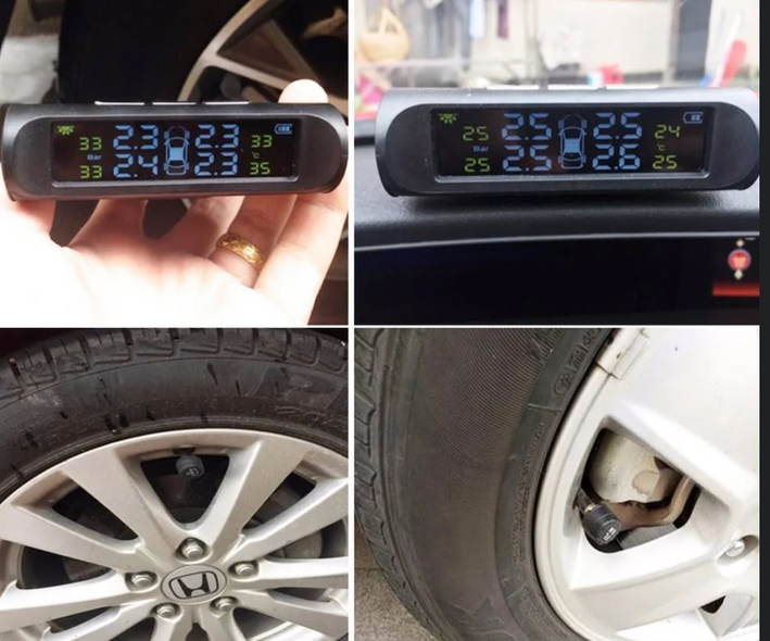 Бездротова система контролю тиску в шинах TPMS із сонячною панеллю зовнішні датчики