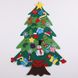 Детская новогодняя елочка Santa Crismas Tree из фетра на стену с набором игрушек 32 штук на липучке FPSH