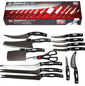 Набір кухонних ножів Mibacle Blade 13 в 1 miracle blade, Комплект кухонних ножів 13 предметів