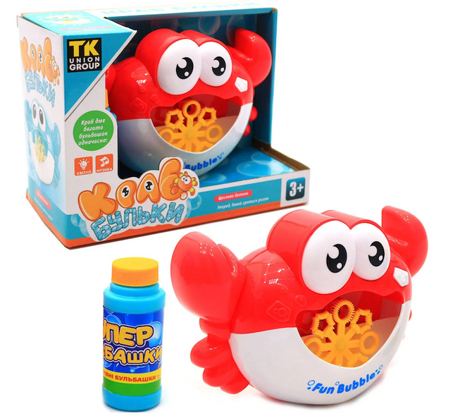 Музыкальная игрушка для ванны Bk toys краб мыльные пузыри пена